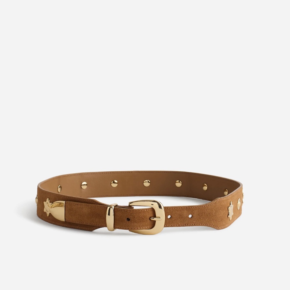 NWT - Madewell Sun Medallion Wide Belt in Suede (Women's XS)